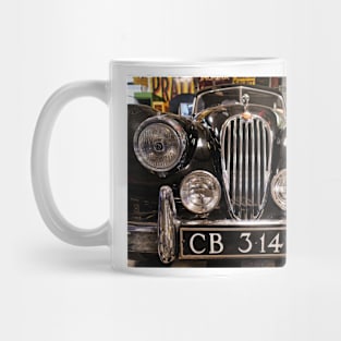 Stare at the black classic car headlights Mug